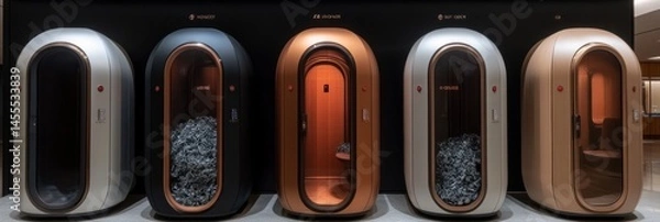 Obraz Modern soundproof booths in various colors