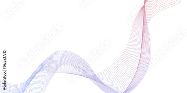 Fototapeta modern and dynamic abstract geometric line patterns with curved wave patterns, Dynamic curved flowing lines abstract background, technology and sound wave pattern background.