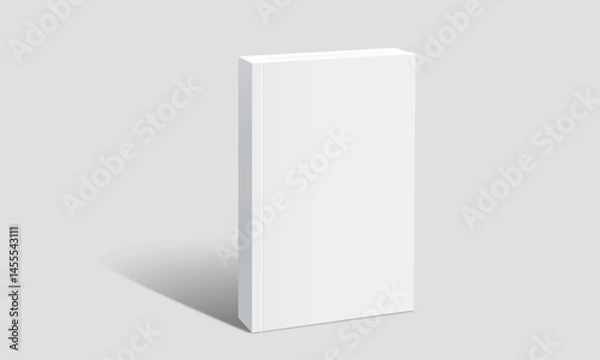 Fototapeta Blank book cover mockup design. Closed book, magazine or notebook template with shadow. Vector illustration