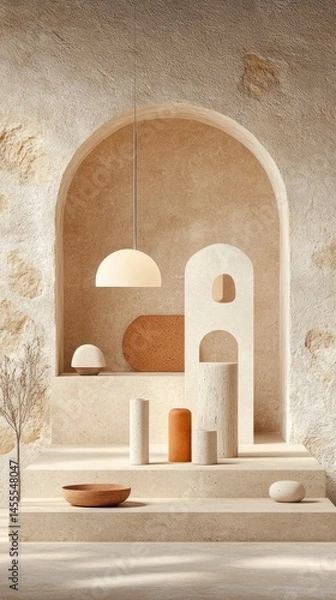 Obraz Beige archway with decorative objects