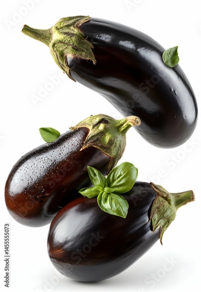 Obraz Eggplant in Isolated White