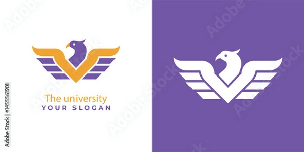 Fototapeta education logo Template design element with modern concept.