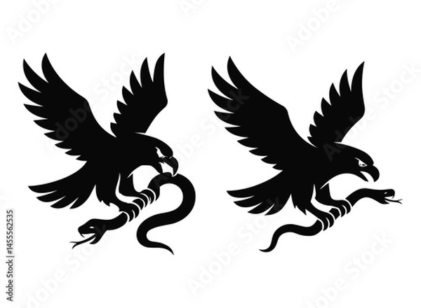 Obraz Eagle with Snake vector