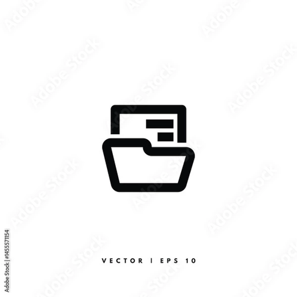 Fototapeta Document File Icon. Editable Stroke