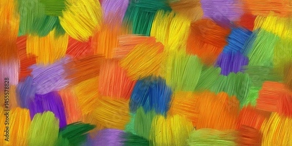 Fototapeta Generative AI Neural Networks Concept. A lively and colorful abstract pattern featuring vibrant brush strokes. This artwork brings energy and creativity, perfect for arts and crafts projects.
