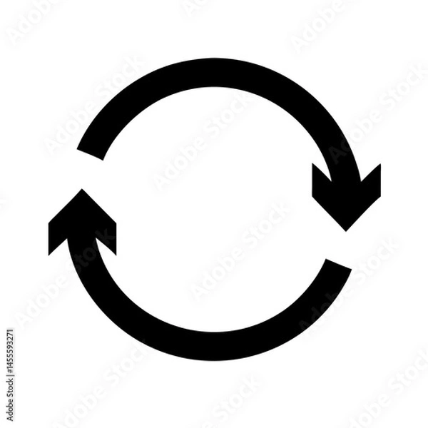 Fototapeta Circular Refresh Cycle Icon Design