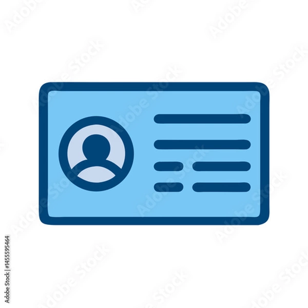 Fototapeta Driver License Card Icon Design