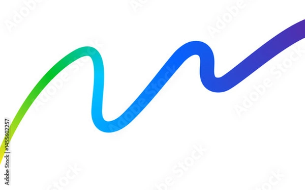 Fototapeta Fluid abstract line. Colorful gradient wave shape for abstract background.