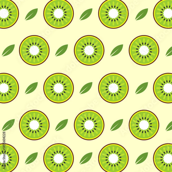 Fototapeta seamless pattern with kiwi