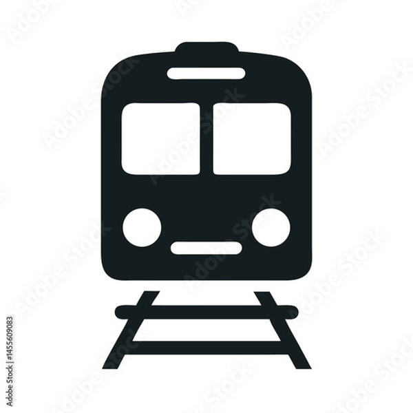Obraz Front View Train Transportation Icon Design