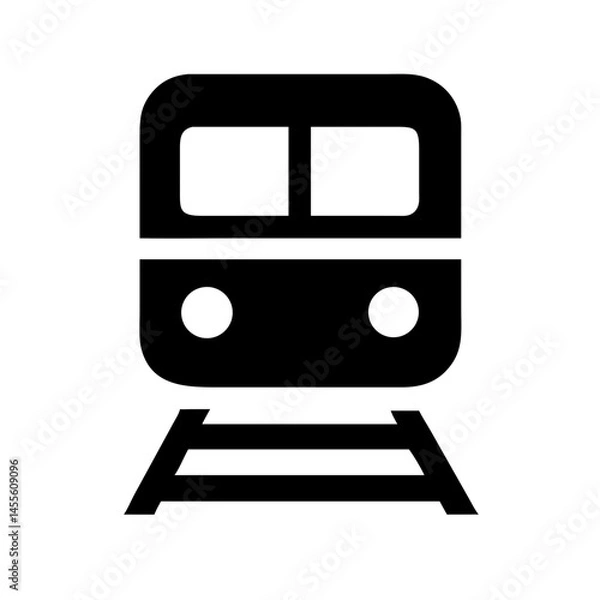 Obraz Front View Train Transportation Icon Design