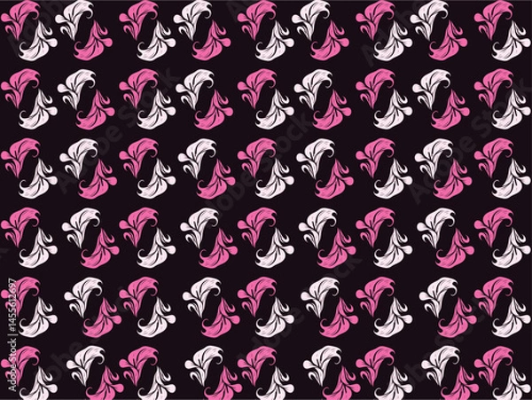 Obraz Elegant Floral Swirls Pattern for Invitations and Stationery