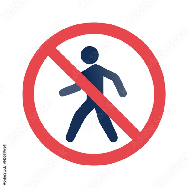 Obraz No Pedestrians Allowed Icon Design