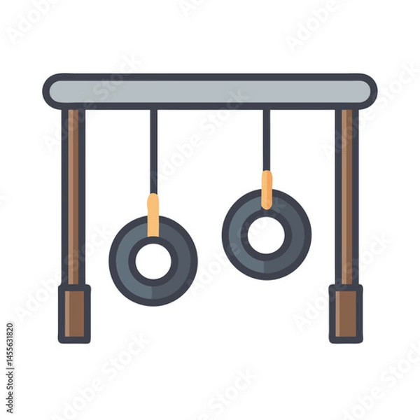 Obraz Tire Swing Hanging Set Icon Design