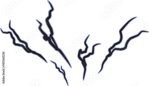 Fototapeta Balck lighning graphic element 