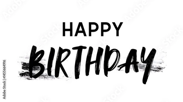 Fototapeta Happy Birthday Lettering,Happy birthday editable text effect