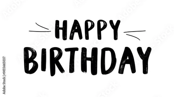 Fototapeta Happy Birthday Lettering,Happy birthday editable text effect