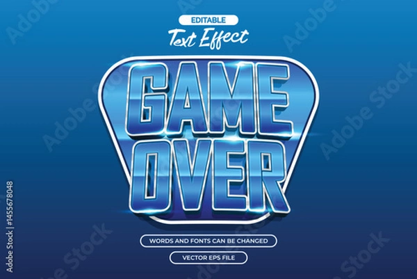 Obraz Game over editable text effect with shiny effect