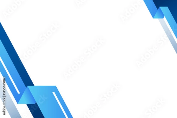 Fototapeta Blue gradient modern frame corner background vector illustration