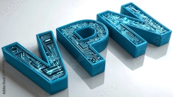 Fototapeta Futuristic Circuitry Letters HighTech Design Elements for Innovation and Technology Concepts