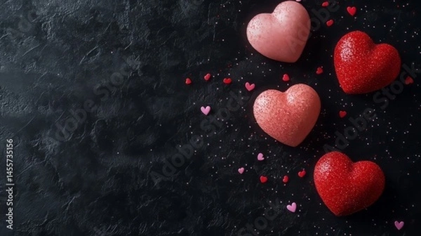 Obraz Valentines and Wedding day. Heart Romantic Abstract background