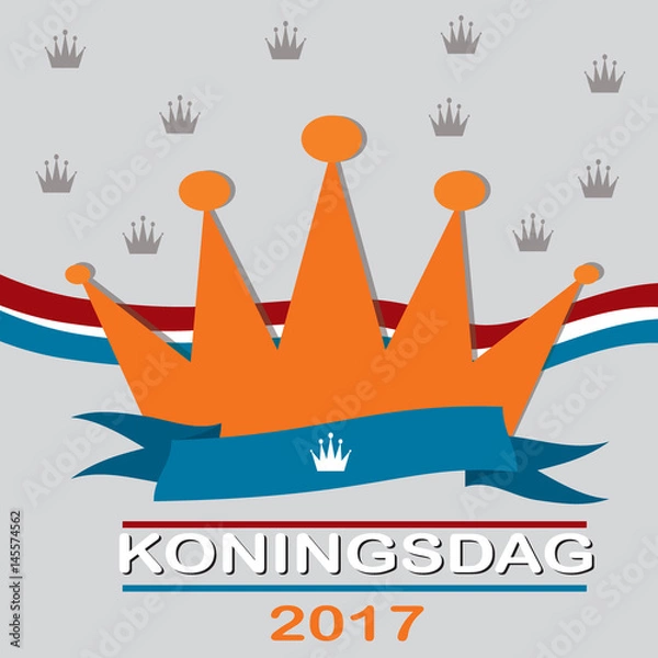 Obraz Koningsdag kings day vector