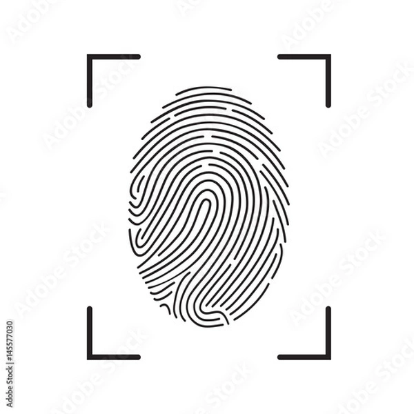 Fototapeta Fingerprint Scan Icon