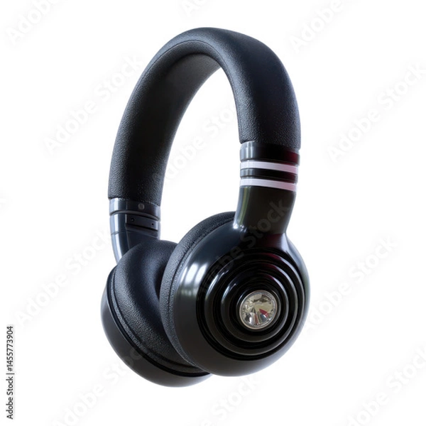Obraz A pair of scenic headphones with a music spiral design for an immersive and engaging listening experience.
