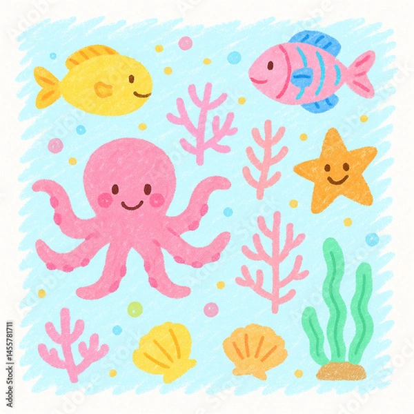 Fototapeta 海　楽しい　夏