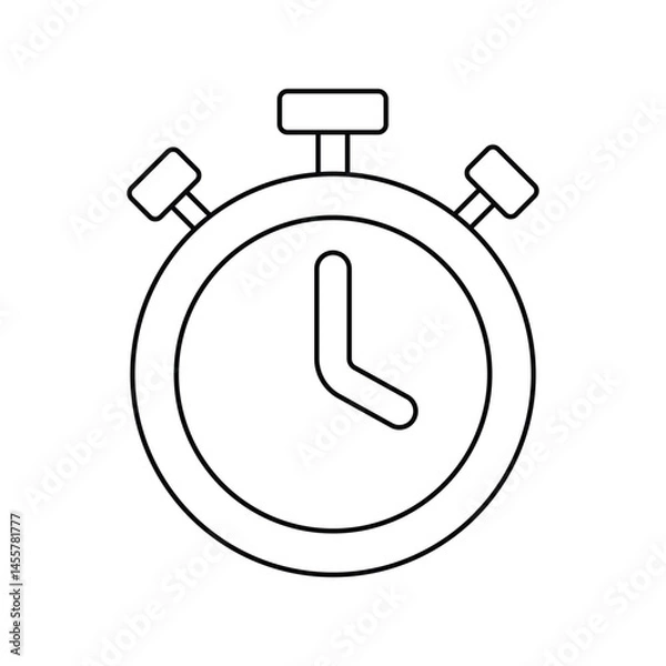 Fototapeta Stopwatch  line icon with white background vector stock illustration