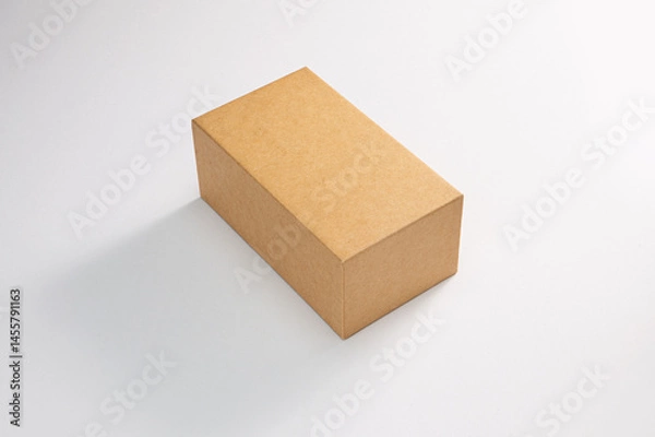 Obraz Brown cardboard box isolated on white background