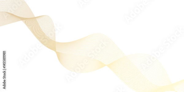 Fototapeta Dynamic sound wave isolated on white background, abstract orange and pink technology blend smooth wave lines, Abstract gold background and square and dynamic waves modern background.