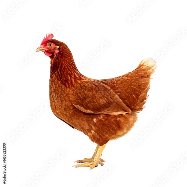 Fototapeta chicken isolated on white background PNG file 
