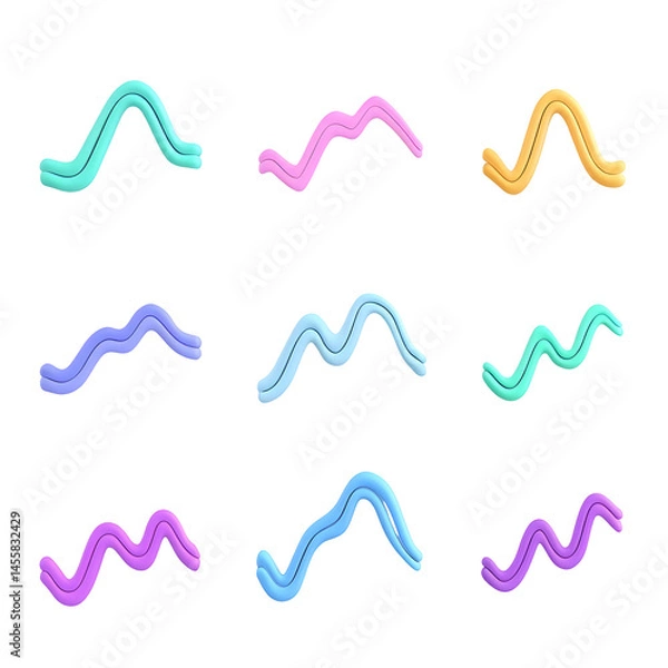 Fototapeta Colorful Line Graphs Displaying Trends and Comparisons in Data