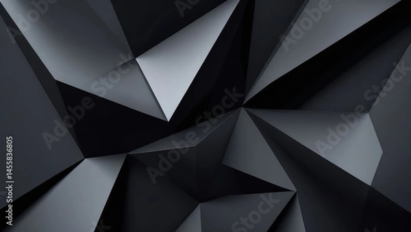 Fototapeta Obsidian shard geometry a symphony of shadows