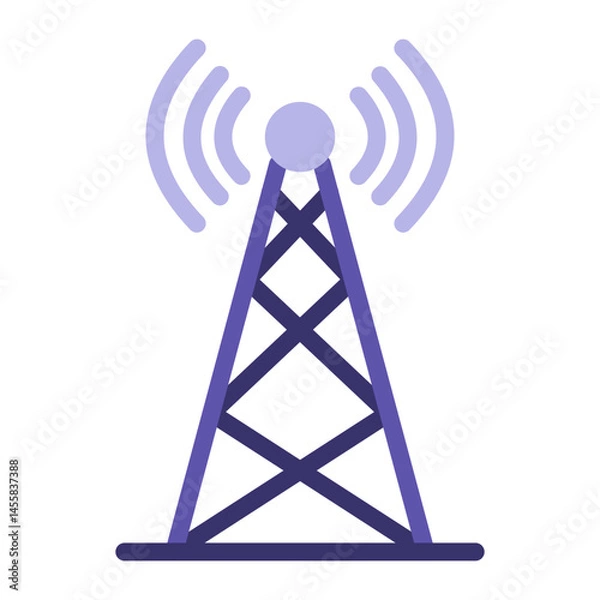 Obraz Broadcast Tower Vector Design Icon Style