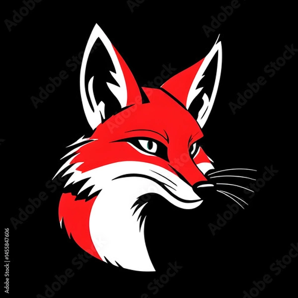 Obraz red fox head