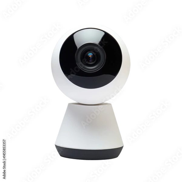 Fototapeta Security camera close up view on transparent background