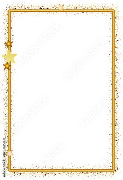 Fototapeta Gold Star Rectangular Frame