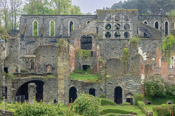 Fototapeta The ruins of Villers Abbey, the remains of a Cistercian abbey abandoned in 1796