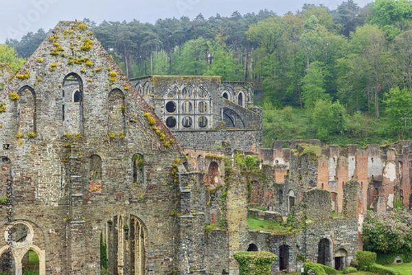 Fototapeta An overview of the ruins of Villers Abbey, the remains of a Cistercian abbey abandoned in 1796