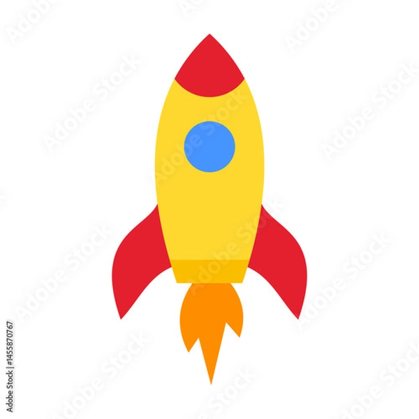 Fototapeta Rocket Vector Design Icon Style