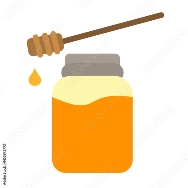Fototapeta Honey Jar Vector Design Icon Style