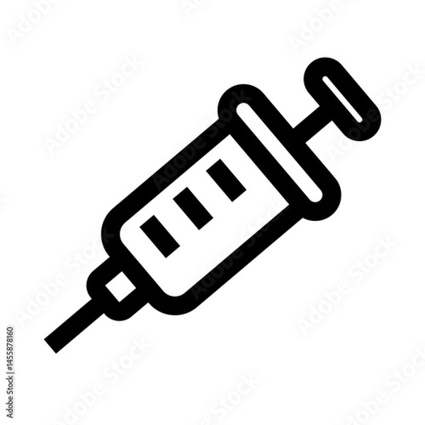 Fototapeta Simple design syringe icon. Vector.