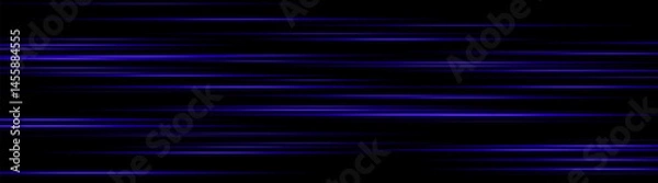 Fototapeta Glowing Blue light trails creating layered motion blur on dark background. Perfect for futuristic UI, digital speed elements, or sci-fi data animations.