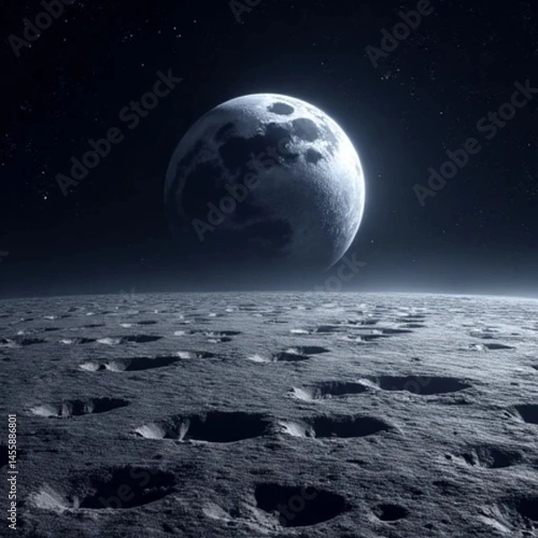 Fototapeta moon over the sea