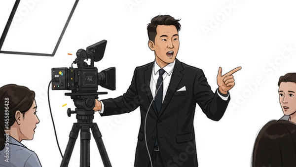 Obraz A_FILMMAKER_DIRECTING_A_MOVIE_CINEMATIC_VISION