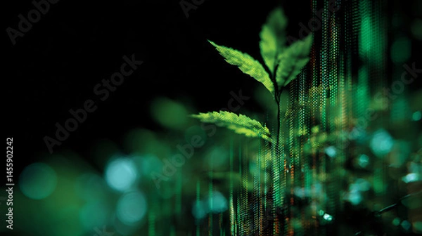 Obraz Digital analysis of esg investments for green governance and responsible for business growing