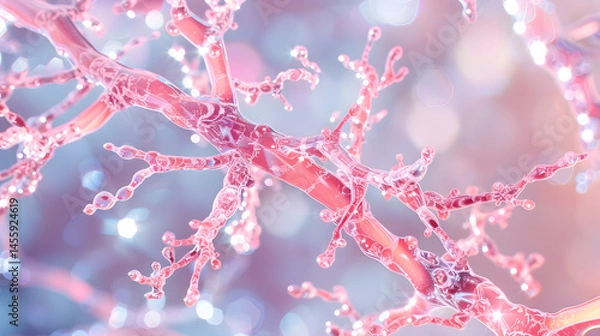 Obraz Winter wonderland macro delicate frosted branches in nature's beauty