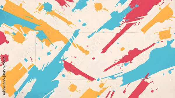 Obraz Abstract artwork in a dynamic color splash art studio creative environment